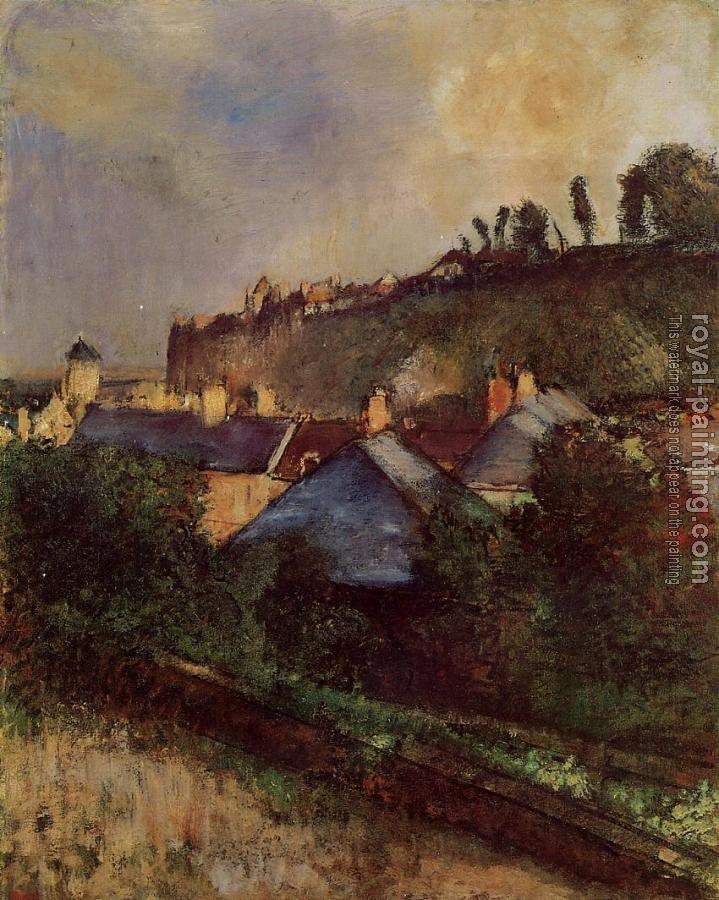 Edgar Degas : Houses at the Foot of a Cliff at Saint Valery sur Somme